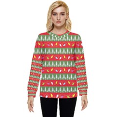 Christmas-papers-red-and-green Hidden Pocket Sweatshirt