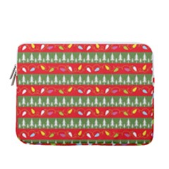 Christmas-papers-red-and-green 13  Vertical Laptop Sleeve Case With Pocket by Bedest