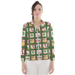 Christmas Paper Christmas Pattern Women s Windbreaker