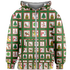 Christmas Paper Christmas Pattern Kids  Zipper Hoodie Without Drawstring