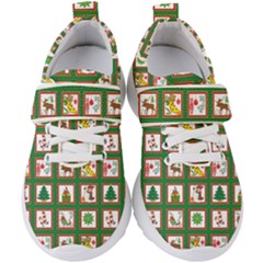 Christmas Paper Christmas Pattern Kids  Velcro Strap Shoes by Bedest