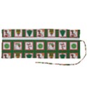 Christmas Paper Christmas Pattern Roll Up Canvas Pencil Holder (M) View2