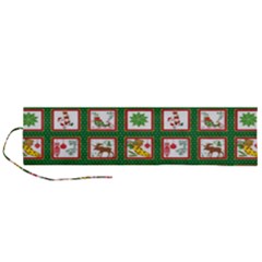 Christmas Paper Christmas Pattern Roll Up Canvas Pencil Holder (l) by Bedest