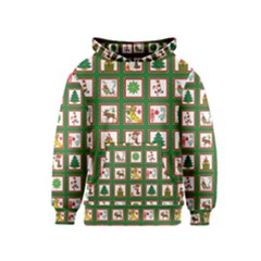 Christmas Paper Christmas Pattern Kids  Pullover Hoodie by Bedest