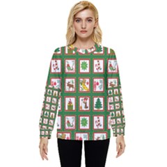 Christmas Paper Christmas Pattern Hidden Pocket Sweatshirt