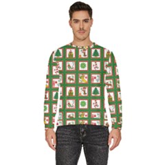 Christmas Paper Christmas Pattern Men s Fleece Sweatshirt