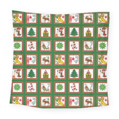 Christmas Paper Christmas Pattern Square Tapestry (large)