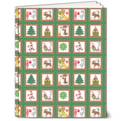 Christmas Paper Christmas Pattern 8  X 10  Softcover Notebook by Bedest