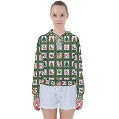 Christmas Paper Christmas Pattern Women s Tie Up Sweat