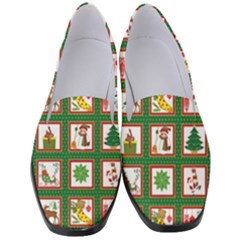 Christmas Paper Christmas Pattern Women s Classic Loafer Heels by Bedest