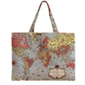 Vintage Old Antique World Map Zipper Mini Tote Bag View2