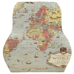 Vintage Old Antique World Map Car Seat Back Cushion  by Bedest