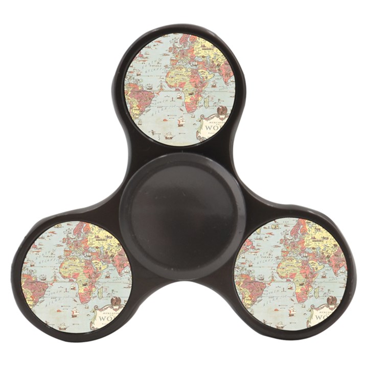 Vintage Old Antique World Map Finger Spinner