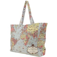 Vintage Old Antique World Map Simple Shoulder Bag by Bedest