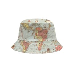 Vintage Old Antique World Map Bucket Hat (kids) by Bedest