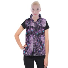 Purple Peacock Women s Button Up Vest