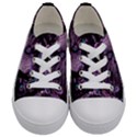 Purple Peacock Kids  Low Top Canvas Sneakers View1