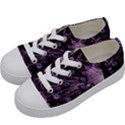 Purple Peacock Kids  Low Top Canvas Sneakers View2