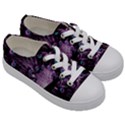 Purple Peacock Kids  Low Top Canvas Sneakers View3