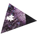 Purple Peacock Wooden Puzzle Triangle View3