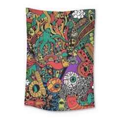 Cute Cartoon Doodle Small Tapestry