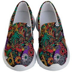 Cute Cartoon Doodle Kids Lightweight Slip Ons by Bedest