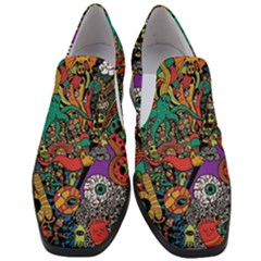 Cute Cartoon Doodle Women Slip On Heel Loafers by Bedest