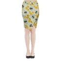 Bees Pattern Honey Bee Bug Honeycomb Honey Beehive Midi Wrap Pencil Skirt View1