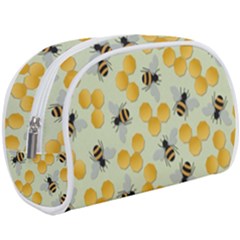 Bees Pattern Honey Bee Bug Honeycomb Honey Beehive Make Up Case (large) by Bedest