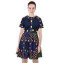 Line Square Pattern Violet Blue Yellow Design Sailor Dress View1