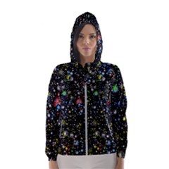 Universe Star Planet Galaxy Women s Hooded Windbreaker