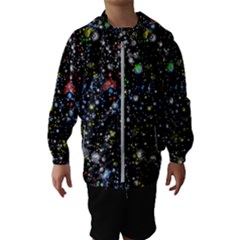 Universe Star Planet Galaxy Kids  Hooded Windbreaker