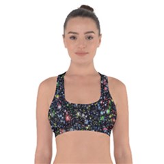 Universe Star Planet Galaxy Cross Back Sports Bra by Ravend