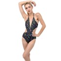 Universe Star Planet Galaxy Plunging Cut Out Swimsuit View1