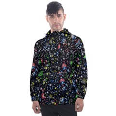 Universe Star Planet Galaxy Men s Front Pocket Pullover Windbreaker