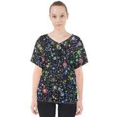 Universe Star Planet Galaxy V-neck Dolman Drape Top by Ravend