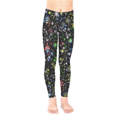 Universe Star Planet Galaxy Kids  Leggings by Ravend