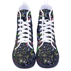 Universe Star Planet Galaxy Women s High-top Canvas Sneakers by Ravend