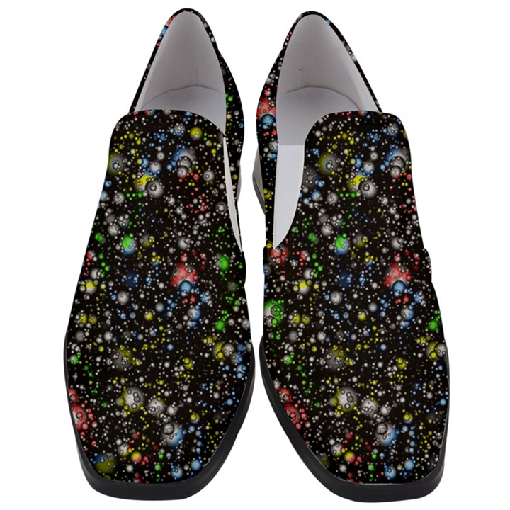 Universe Star Planet Galaxy Women Slip On Heel Loafers