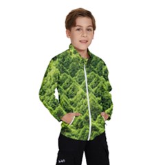 Green Pine Forest Kids  Windbreaker