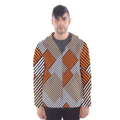 Abstract Pattern Line Art Design Decoration Men s Hooded Windbreaker