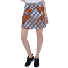 Abstract Pattern Line Art Design Decoration Tennis Skirt by Ravend