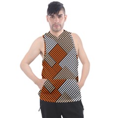 Abstract Pattern Line Art Design Decoration Men s Sleeveless Hoodie by Ravend