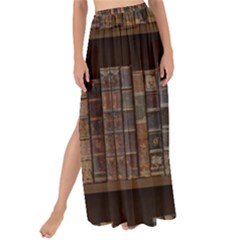 Old Bookshelf Orderly Antique Books Maxi Chiffon Tie-up Sarong by Ravend