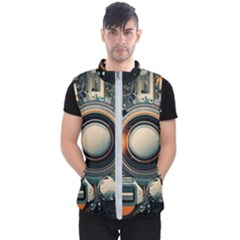 Technology Robot Internet Processor Men s Puffer Vest