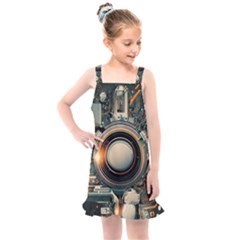 Technology Robot Internet Processor Kids  Overall Dress by Ravend