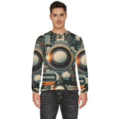 Technology Robot Internet Processor Men s Fleece Sweatshirt by Ravend