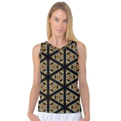 Pattern Stained Glass Triangles Women s Basketball Tank Top