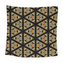 Pattern Stained Glass Triangles Square Tapestry (large)