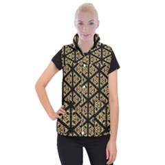 Pattern Stained Glass Triangles Women s Button Up Vest